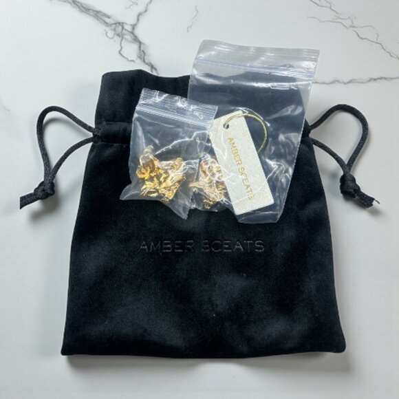 Amber Sceats Reese 24k Karat Gold Plated Sculptural Earring (NWT) - Picture 4 of 6